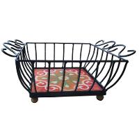 Fruteira De Mesa Ferro E Azulejo Quadrada Grande Pra Cozinha Azulejo G3 - 3