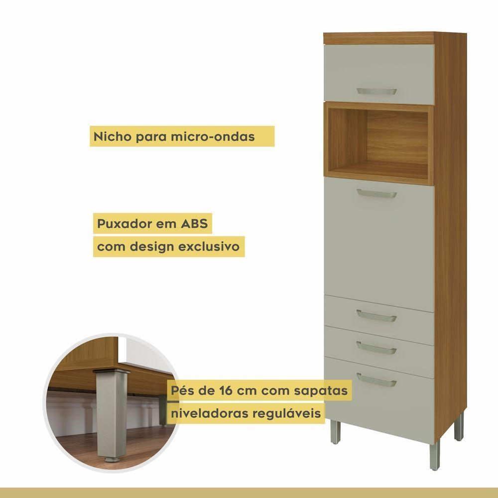 Paneleiro 2 Portas 3 Gavetas Princesa Nesher Móveis - 5