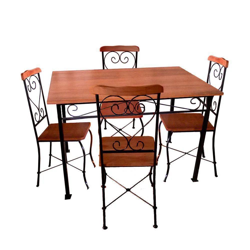 Mesa De Jantar 6 Lugares Grande Retangular Rustica Artesanal Tamanho 120x80 - 1