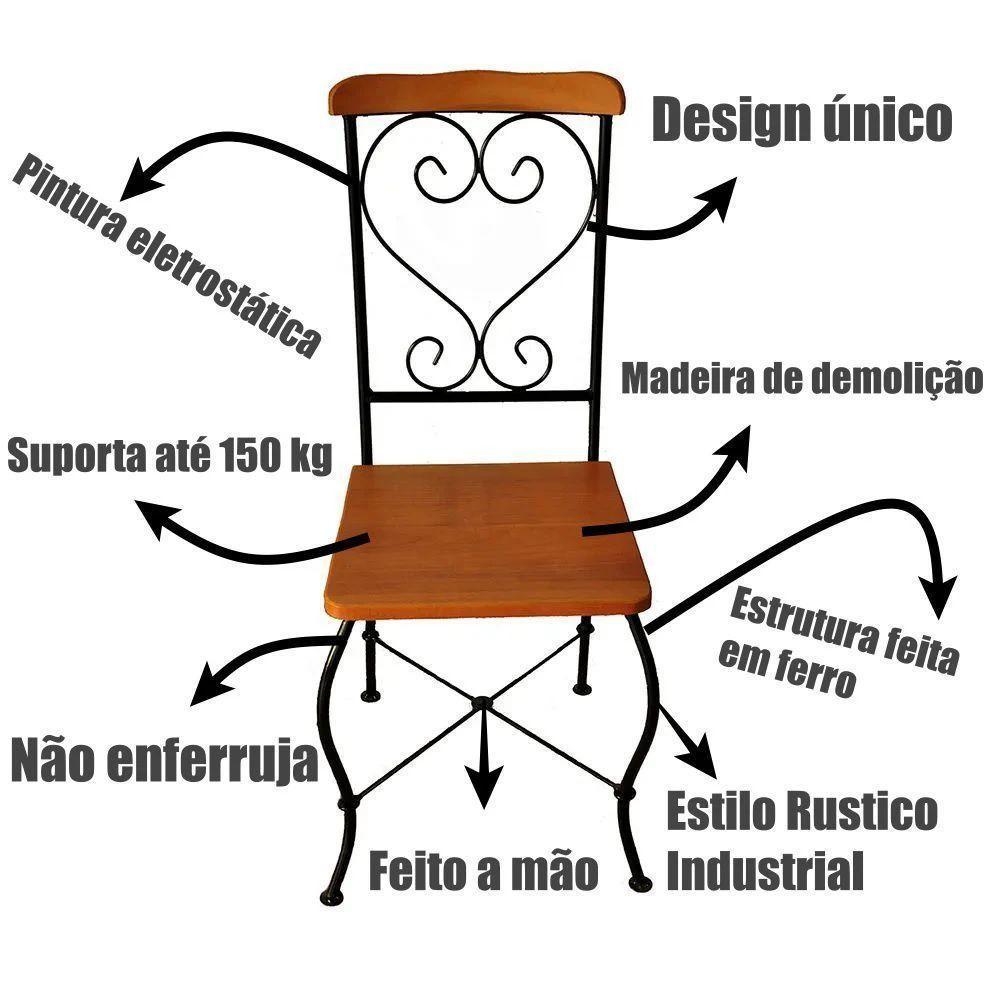 Mesa De Jantar 6 Lugares Grande Retangular Rustica Artesanal Tamanho 120x80 - 5