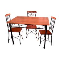 Mesa De Jantar 6 Lugares Grande Retangular Rustica Artesanal Tamanho 120x80 - 6