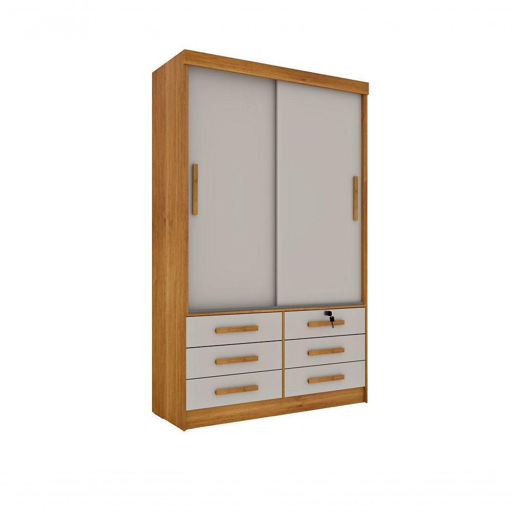 Guarda Roupa Casal Chicago 2 Portas 6 Gavetas S-espelho Tcil - 1