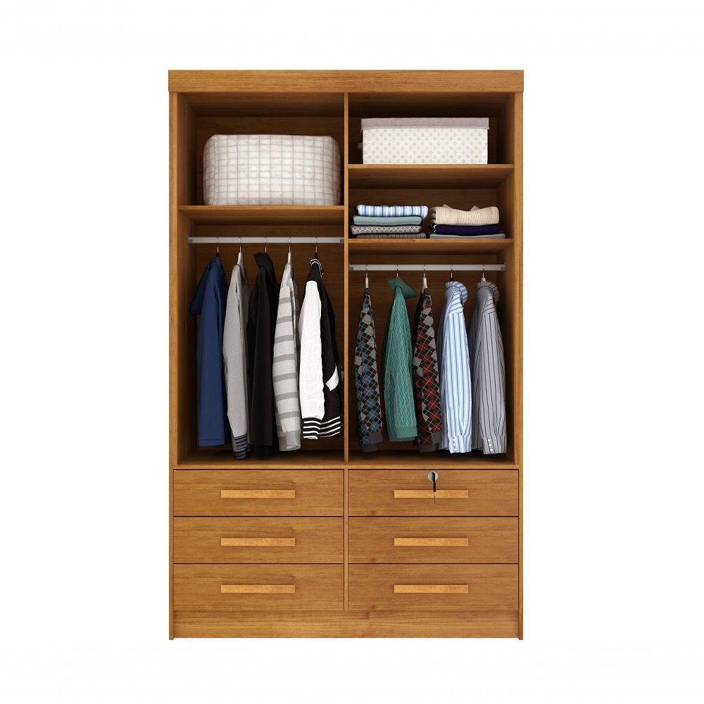 Guarda Roupa Casal Chicago 2 Portas 6 Gavetas S-espelho Tcil - 2