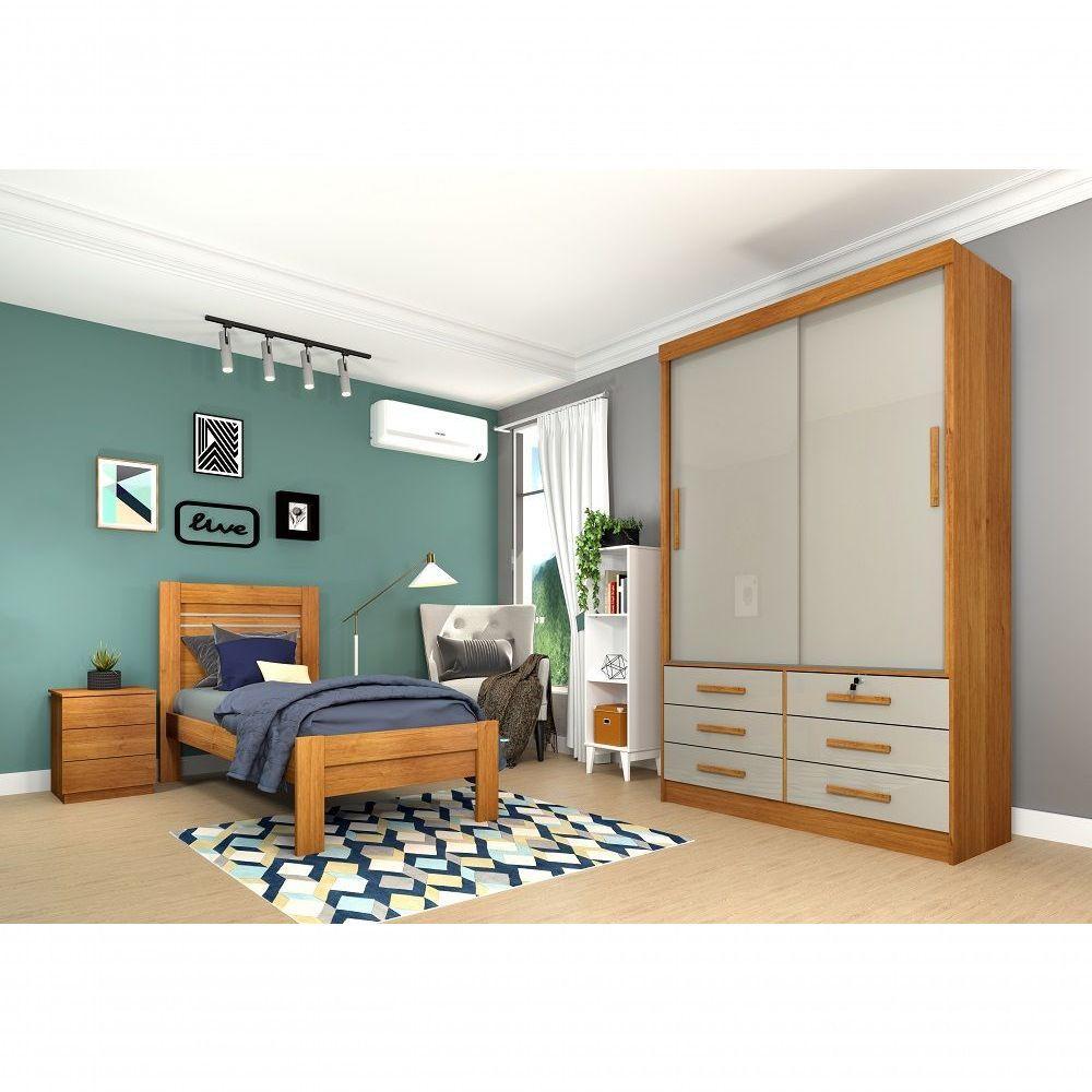 Guarda Roupa Casal Chicago 2 Portas 6 Gavetas S-espelho Tcil - 5