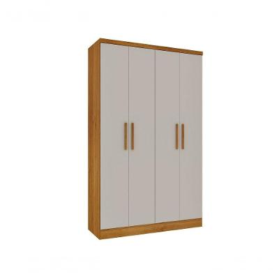 Guarda Roupa Casal Amsterdam 4 Portas de Bater 2 Gavetas