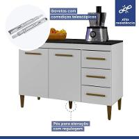 Cozinha Completa 10 Portas 3 Gavetas Atenas Kaiki Moveis Branco - 8