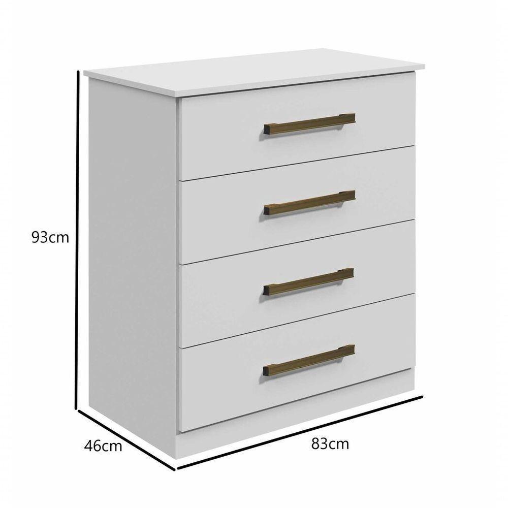 Cômoda 4 Gavetas Rubi Bronze Leifer Móveis - 2