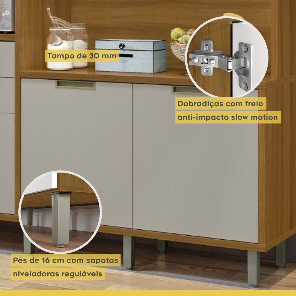 Cozinha Compacta 6 Portas 2 Gavetas Loft Imperatriz Nesher Móveis - 3