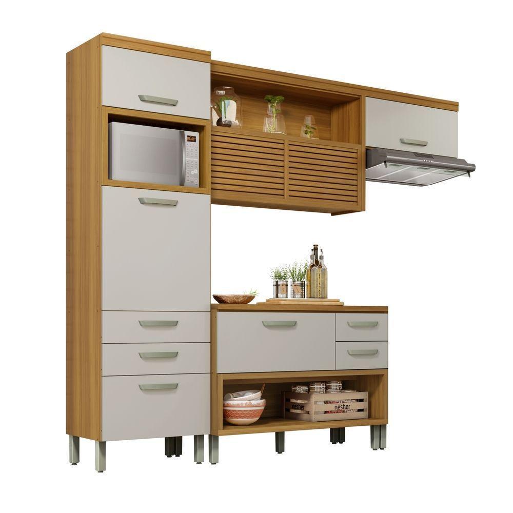 Cozinha 3 Peças Mdf Princesa Nesher Freijó-off - 1