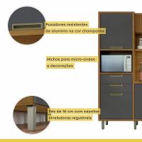 Cozinha Compacta 6 Portas 2 Gavetas Loft Imperatriz Nesher Móveis - 3
