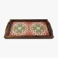 Bandeja Café Da Manhã Grande Com 2 Azulejos Azulejo G3 - 3