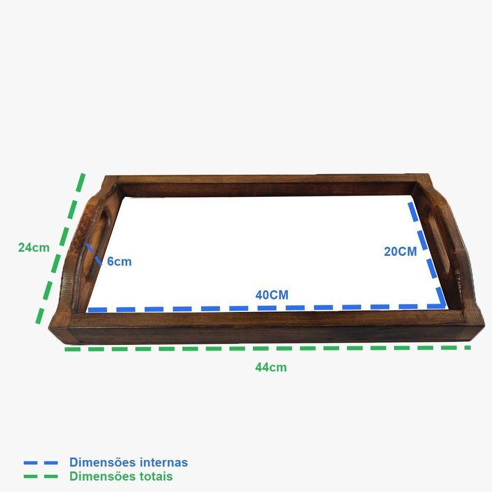 Bandeja Café Da Manhã Grande Com 2 Azulejos Azulejo G4 - 2