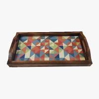 Bandeja Café Da Manhã Grande Com 2 Azulejos Azulejo G7 - 4