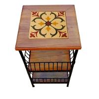 Fruteira De Ferro E Madeira 2 Andares Com Ladrilho Hidráulico Artesanal Ladrilho D1 - 6