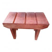 Mini Banquinho Pedicure De Madeira Maciça Artesanal Rústico Cor Marrom - 3