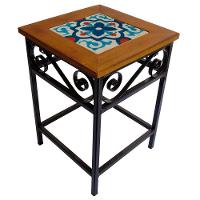 Kit 2 Bancos De Ferro E Madeira Rústico Com Ladrilho A2 - 6