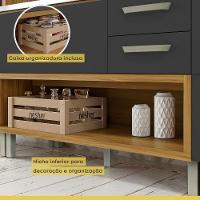 Balcão De Cozinha 1 Porta 2 Gavetas Com Caixa Organizadora 120cm Princesa Nesher Móveis - 5