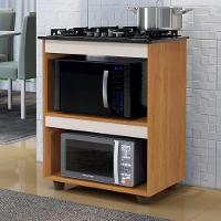 Balcão Para Cooktop 4 Bocas Turim Kaiki Moveis Nature-off - 4