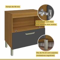 Balcão 1 Porta 1 Gaveta 80cm Em Mdf Princesa Nesher - 5