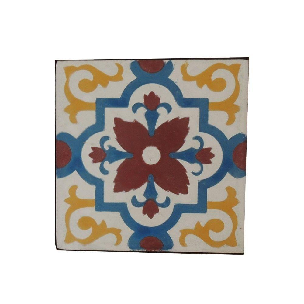 Kit 2 Bancos De Ferro E Madeira Rústico Com Ladrilho Hidráulico A1 - 2