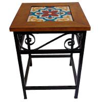 Kit 2 Bancos De Ferro E Madeira Rústico Com Ladrilho Hidráulico A1 - 7