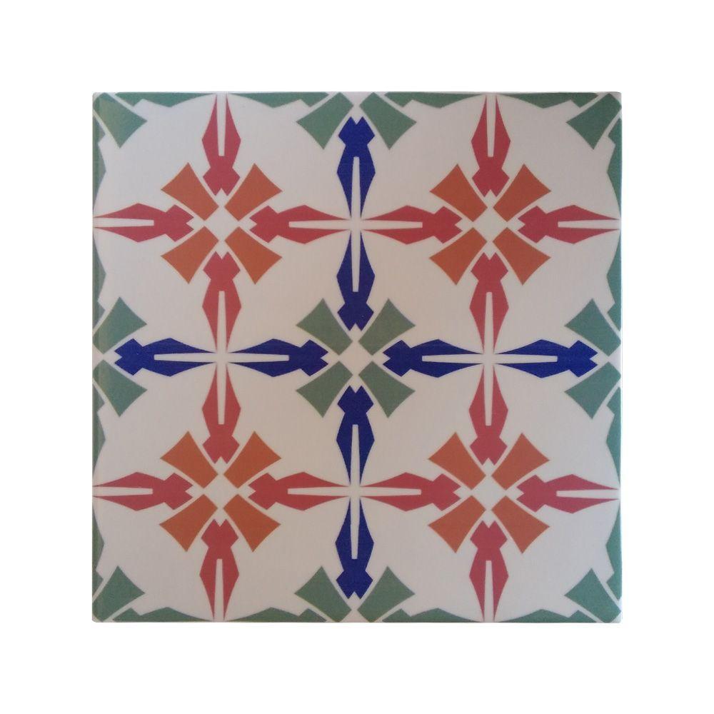 Bandeja Café Da Manhã Ferro Com 2 Azulejos Azulejo G8 - 1