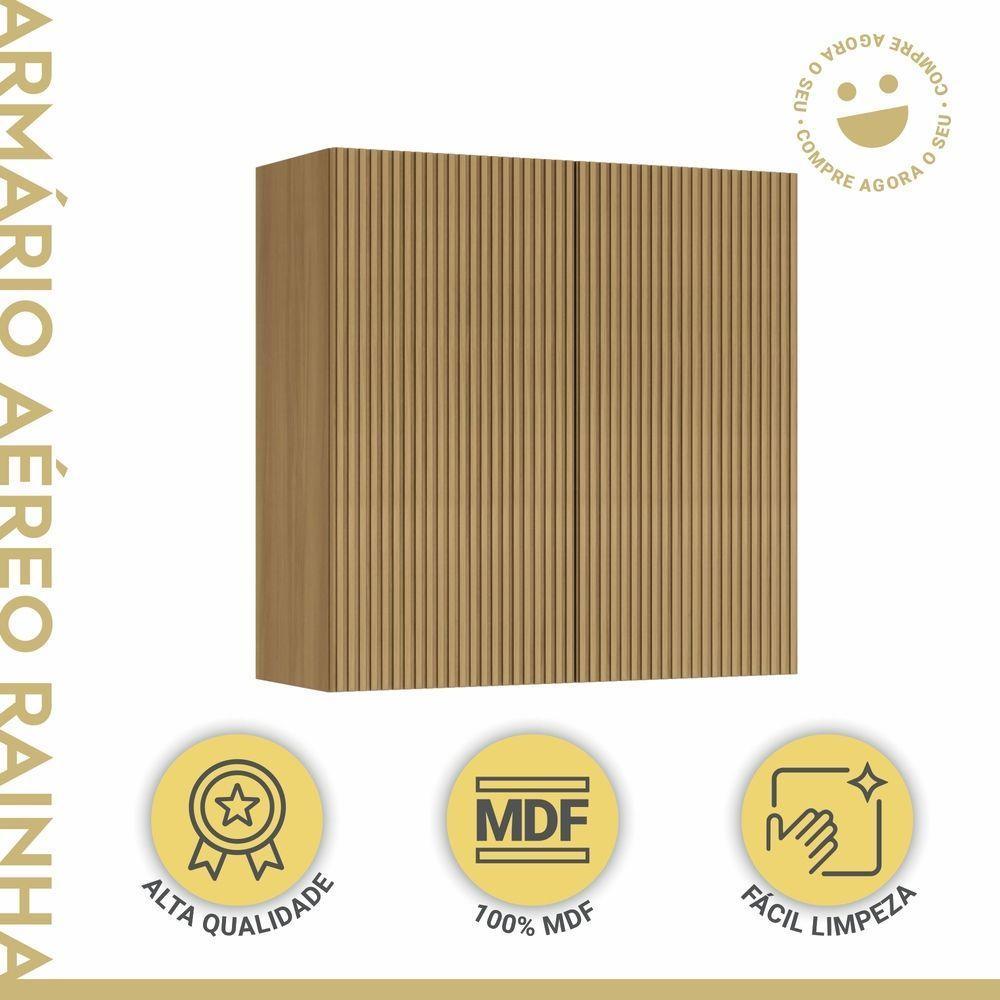 Armário Aéreo 2 Portas 80cm 100% Mdf Rainha - 5