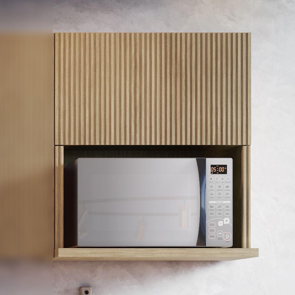 Armário Aéreo Micro 1 Porta Basculante 70cm 100% Mdf Rainha - 6