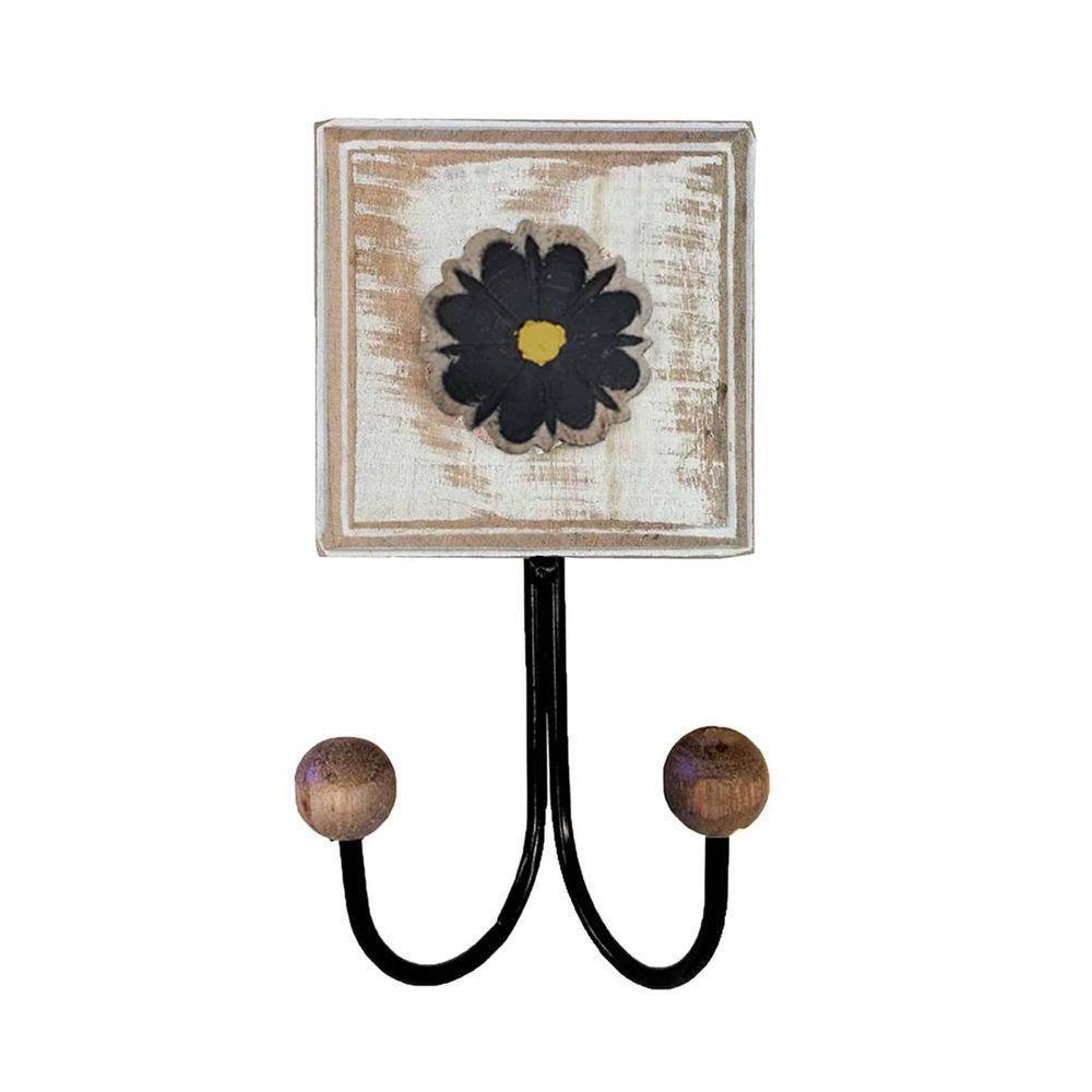 Kit Banheiro Com 2 Toalheiros Duplos + Porta Papel Higiênico + Toalheiro Rustico Artesanal Cor Preto - 5