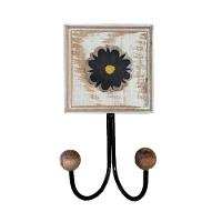 Kit Banheiro Com 2 Toalheiros Duplos + Porta Papel Higiênico + Toalheiro Rustico Artesanal Cor Preto - 5