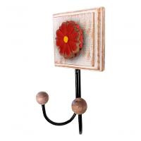 Kit Banheiro 5 Peças Artesanal Rústico Flor De Madeira 3d Anúncio Com Variação Cor Vermelho - 7