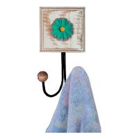 Kit Banheiro 5 Peças Artesanal Rústico Flor De Madeira 3d Anúncio Com Variação Cor Verde - 3