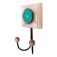 Kit Banheiro 5 Peças Artesanal Rústico Flor De Madeira 3d Anúncio Com Variação Cor Verde - 7