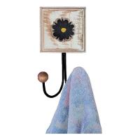 Kit Banheiro 5 Peças Artesanal Rústico Flor De Madeira 3d Anúncio Com Variação Cor Preto - 5