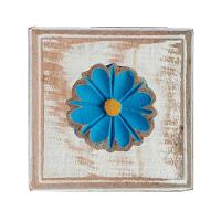 Kit Banheiro Com 2 Toalheiros + Porta Papel Higiênico + Toalheiro Rustico Artesanal Cor Azul