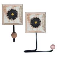 Kit Banheiro Com 2 Toalheiros + Porta Papel Higiênico + Toalheiro Rustico Artesanal Cor Preto - 3