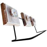 Kit Banheiro Com 2 Toalheiros + Porta Papel Higiênico + Toalheiro Rustico Artesanal Cor Branco - 5