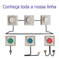 Kit Banheiro Com 2 Toalheiros + Porta Papel Higiênico + Toalheiro Rustico Artesanal Cor Branco - 6