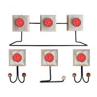 Kit Banheiro Com 2 Toalheiros Duplos + Porta Papel Higiênico + Toalheiro Rustico Artesanal Cor Vermelho - 1