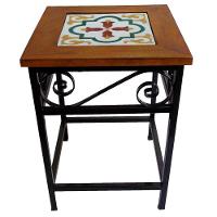 Banco De Ferro E Madeira Rústico Com Ladrilho Hidráulico Azulejo Ladrilho E1 - 5