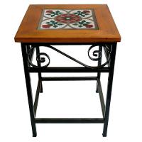 Banco De Ferro E Madeira Rústico Com Ladrilho Hidráulico Azulejo Ladrilho B3 - 5