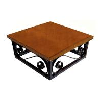 Banco Banquinho De Ferro E Madeira Rústico Com Assento Em Madeira Maciça - 2