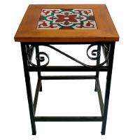 Banco De Ferro E Madeira Rústico Com Ladrilho Hidráulico Azulejo Ladrilho A3 - 5