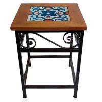 Banco De Ferro E Madeira Rústico Com Ladrilho Hidráulico Azulejo Ladrilho A2 - 5