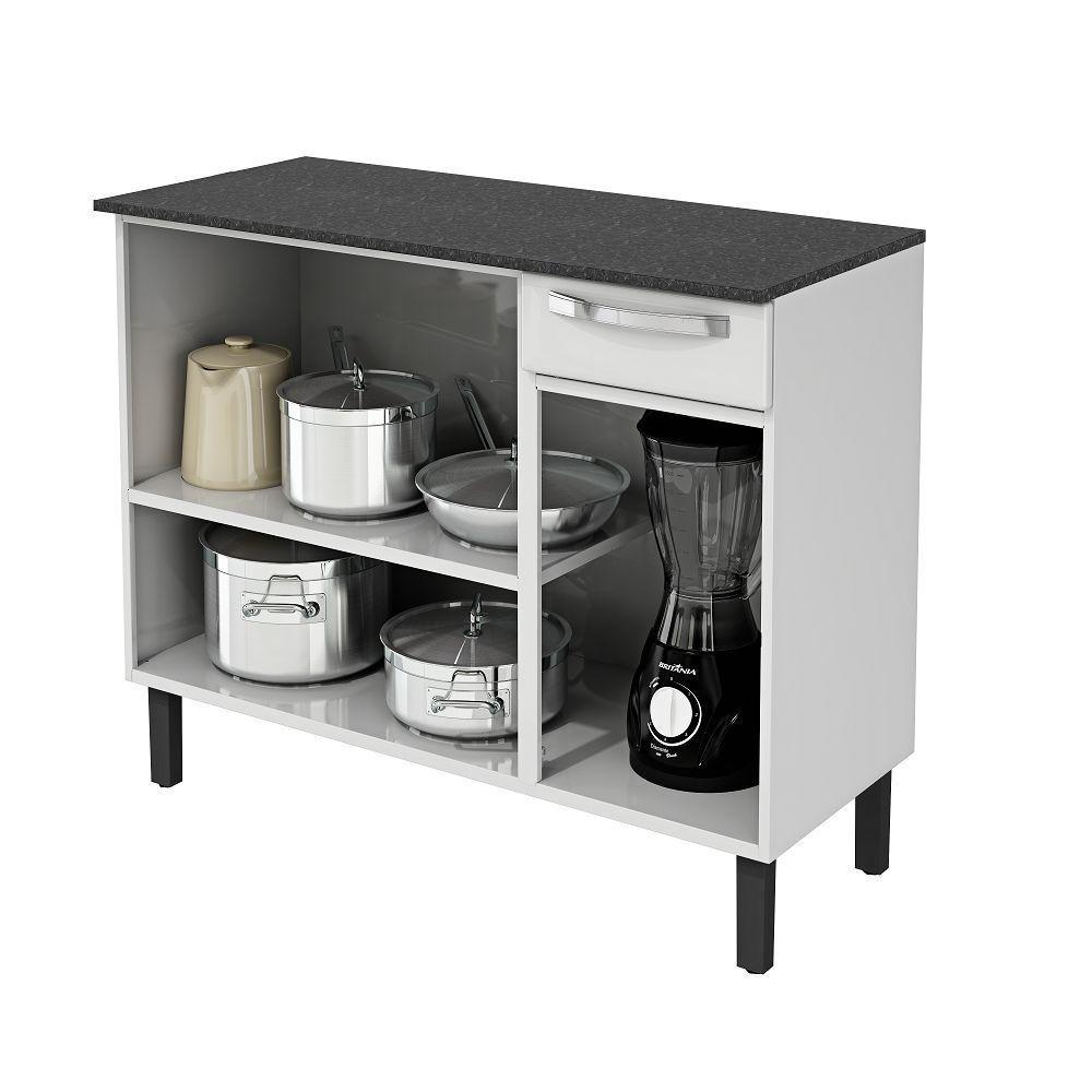 Balcão Aço 3 Portas 2 Gavetas C-tampo Rose - Itatiaia Branco - 2