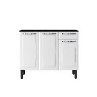 Balcão Aço 3 Portas 2 Gavetas C-tampo Rose - Itatiaia Branco - 1