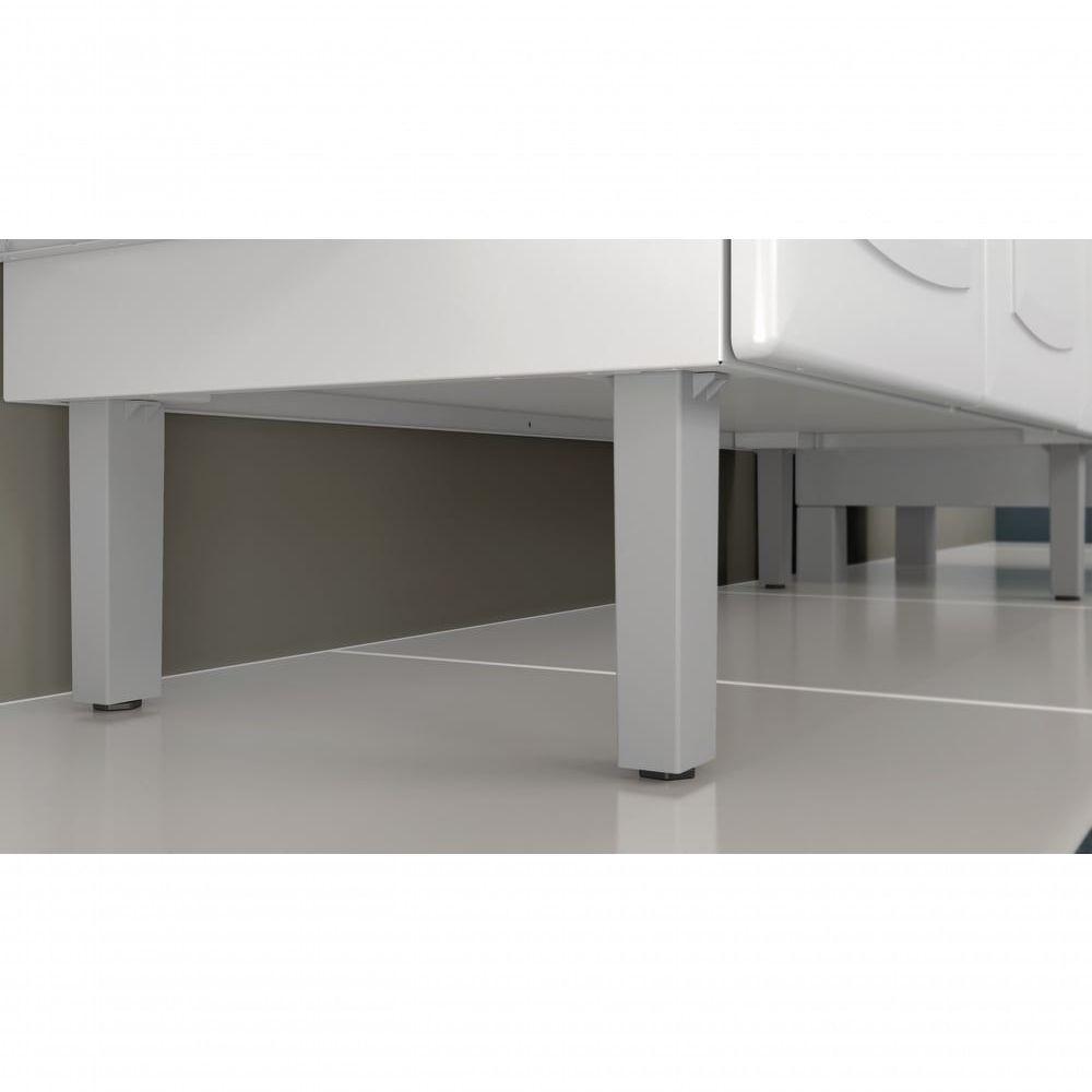 Balcão De Cozinha Com Tampo 3 Portas 2 Gavetas Luce - Itatiaia Branco - 3