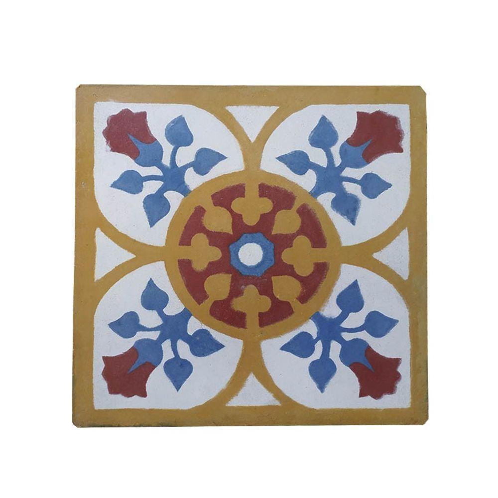 Banco Madeira Volpi Baú Com Ladrilho Hidráulico Azulejo Ladrilho F1 - 1