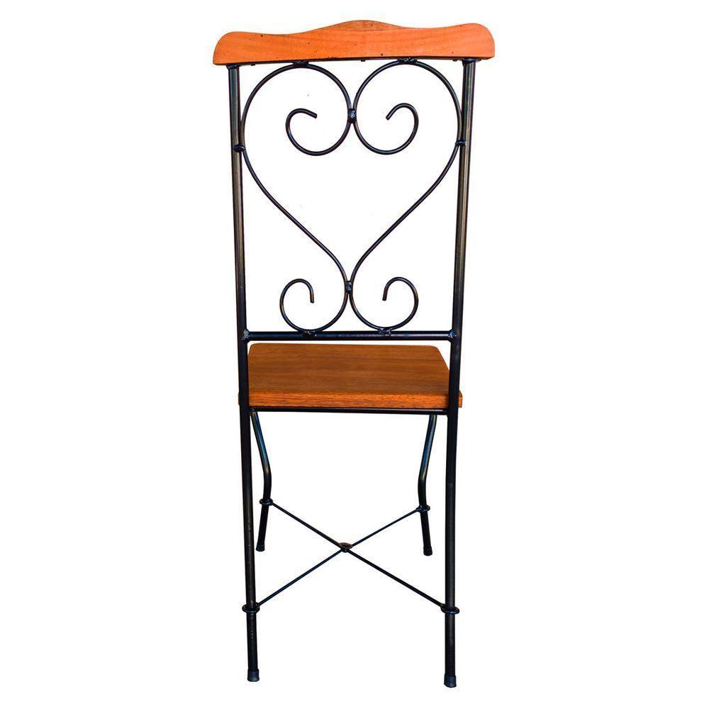 Cadeira De Jantar Conjunto Com 6 Estilo Industrial Rustica Ferro E Madeira Artesanal - 4