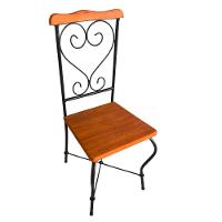 Cadeira De Jantar Conjunto Com 2 Estilo Industrial Rustica Ferro E Madeira Artesanal - 6